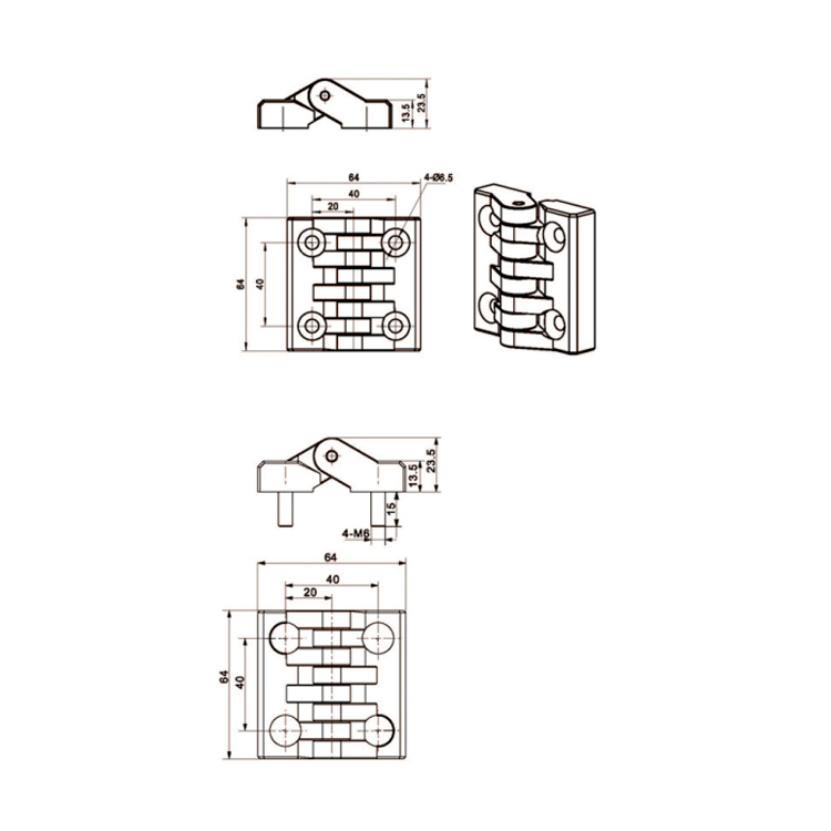 Pa Flat Dobradiça-B2224-1